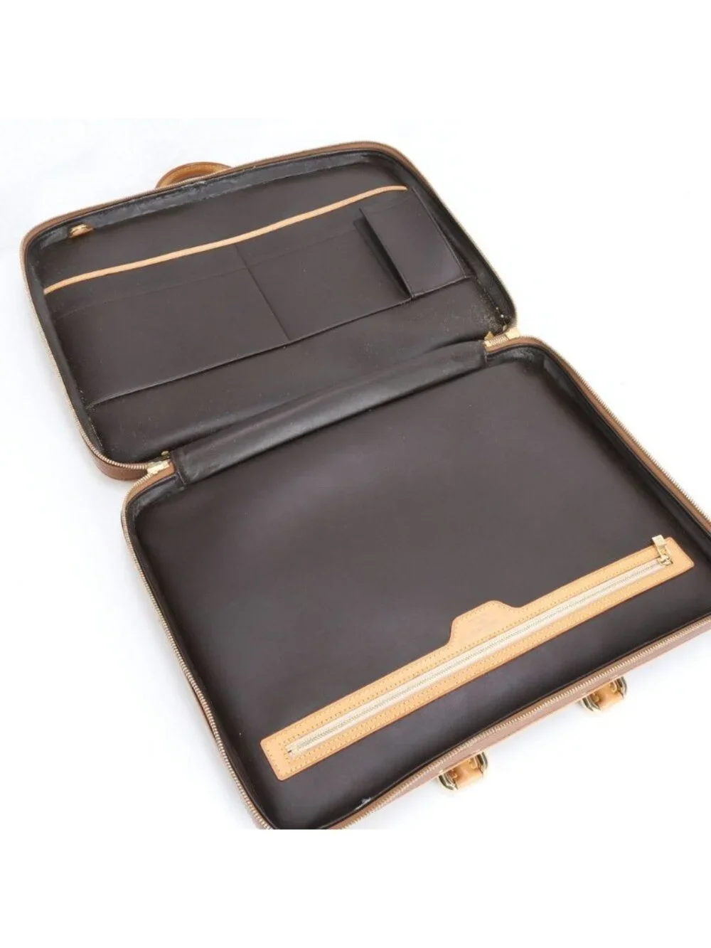 Louis Vuitton Monogram Vernis Van Damme Leather Business Document Briefcase
